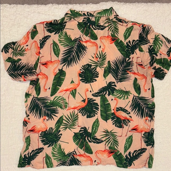 Flamingo Floral Shirt and Swim Trunks Set - Picture 5 of 8